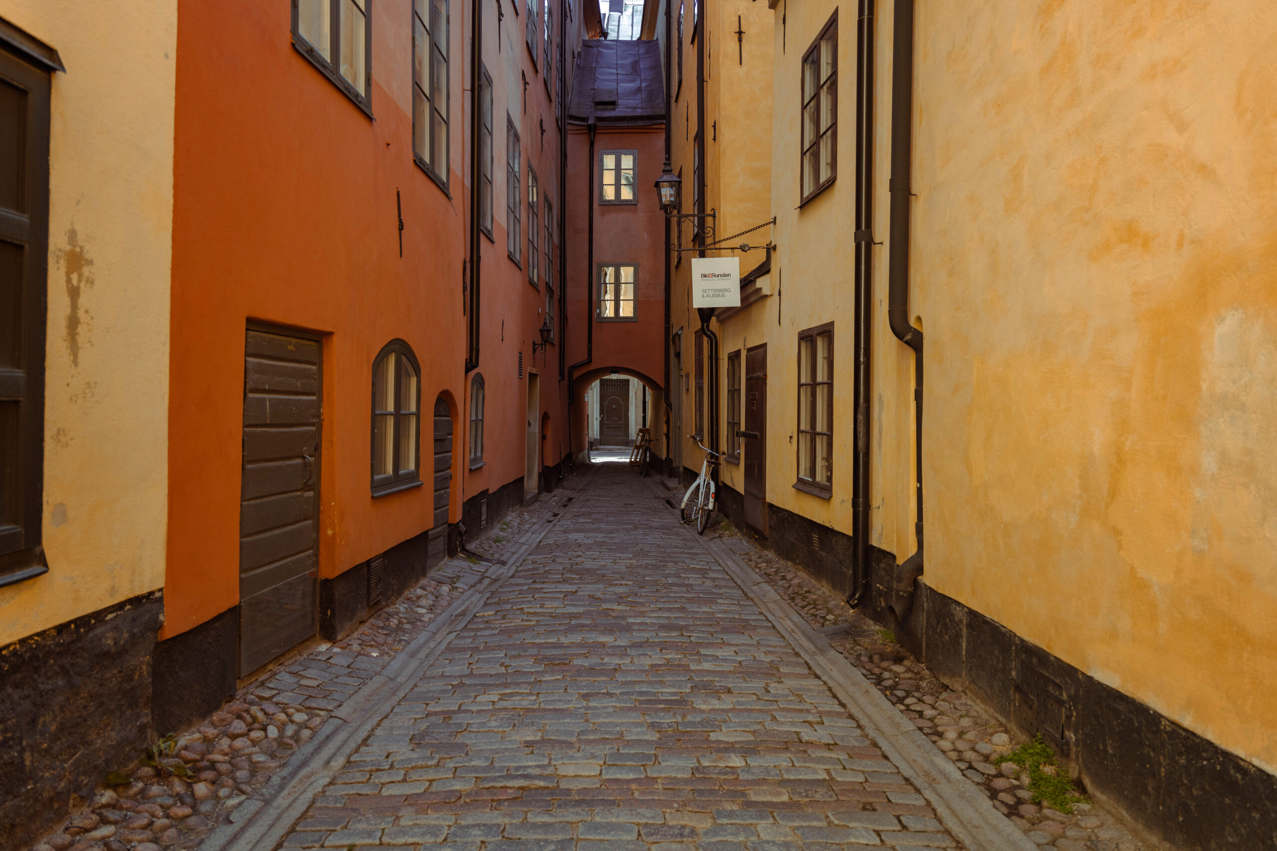 An alley in Old Town (Gamla Stan) Stockholm