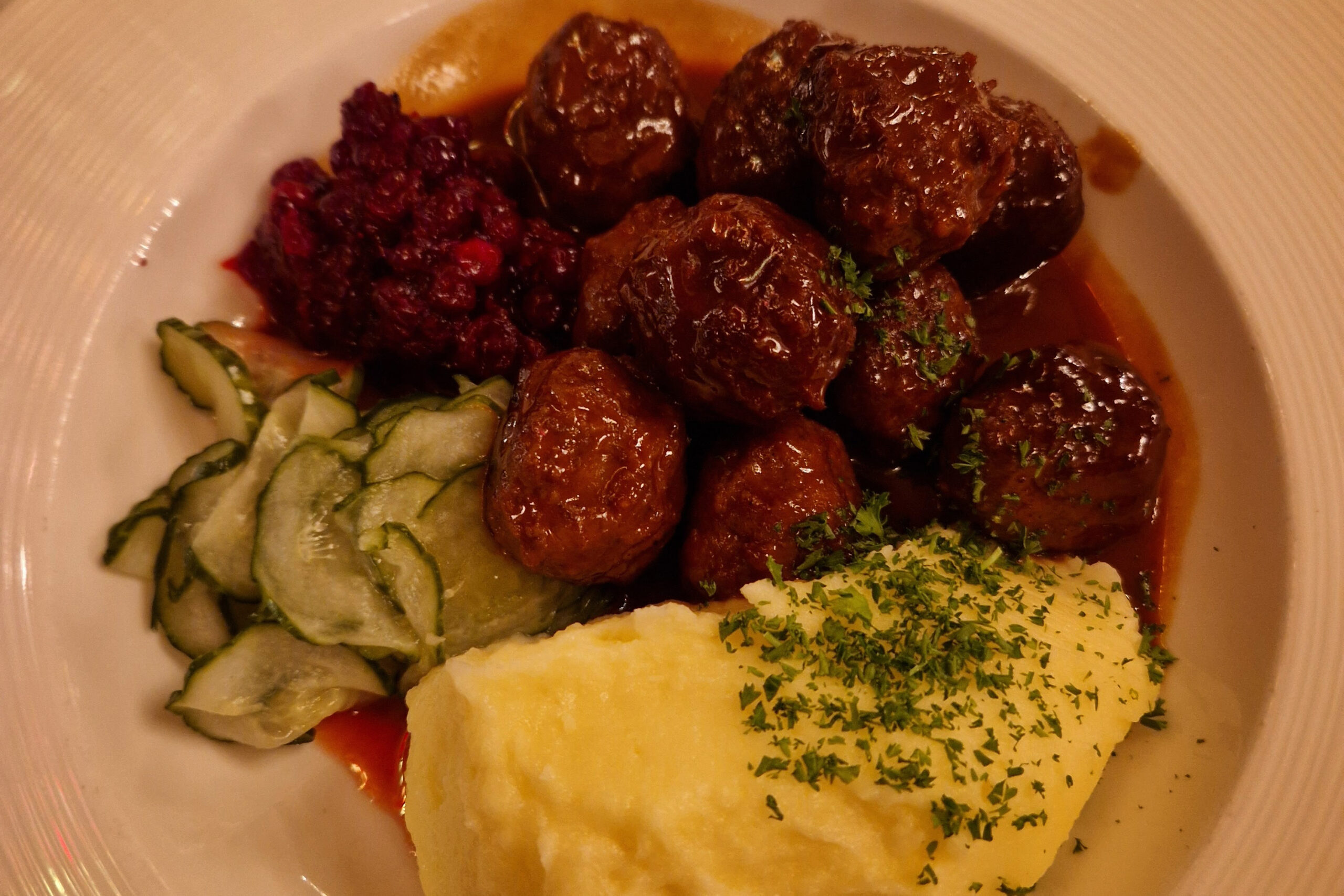 Meatballs at Restaurant Prinsen