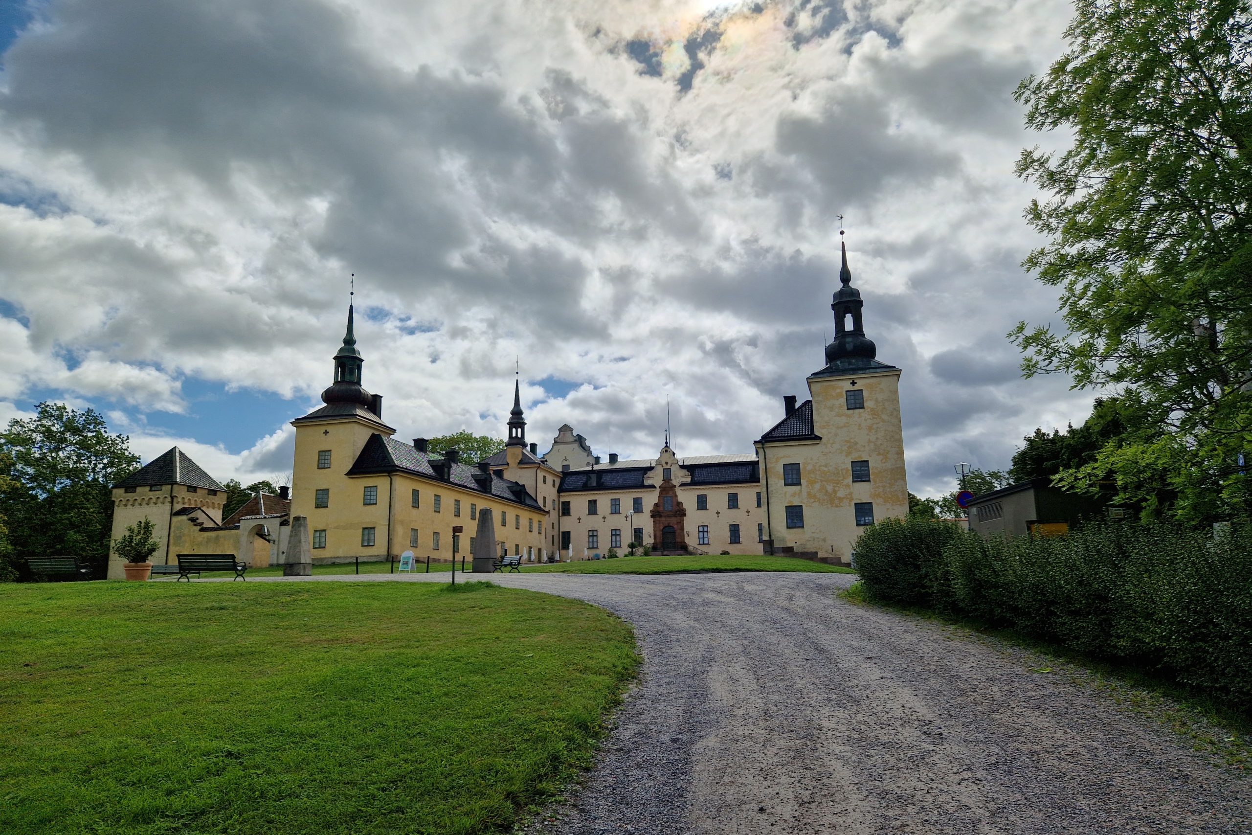 Exterior of Tyresö Palace in Stockholm, Sweden.