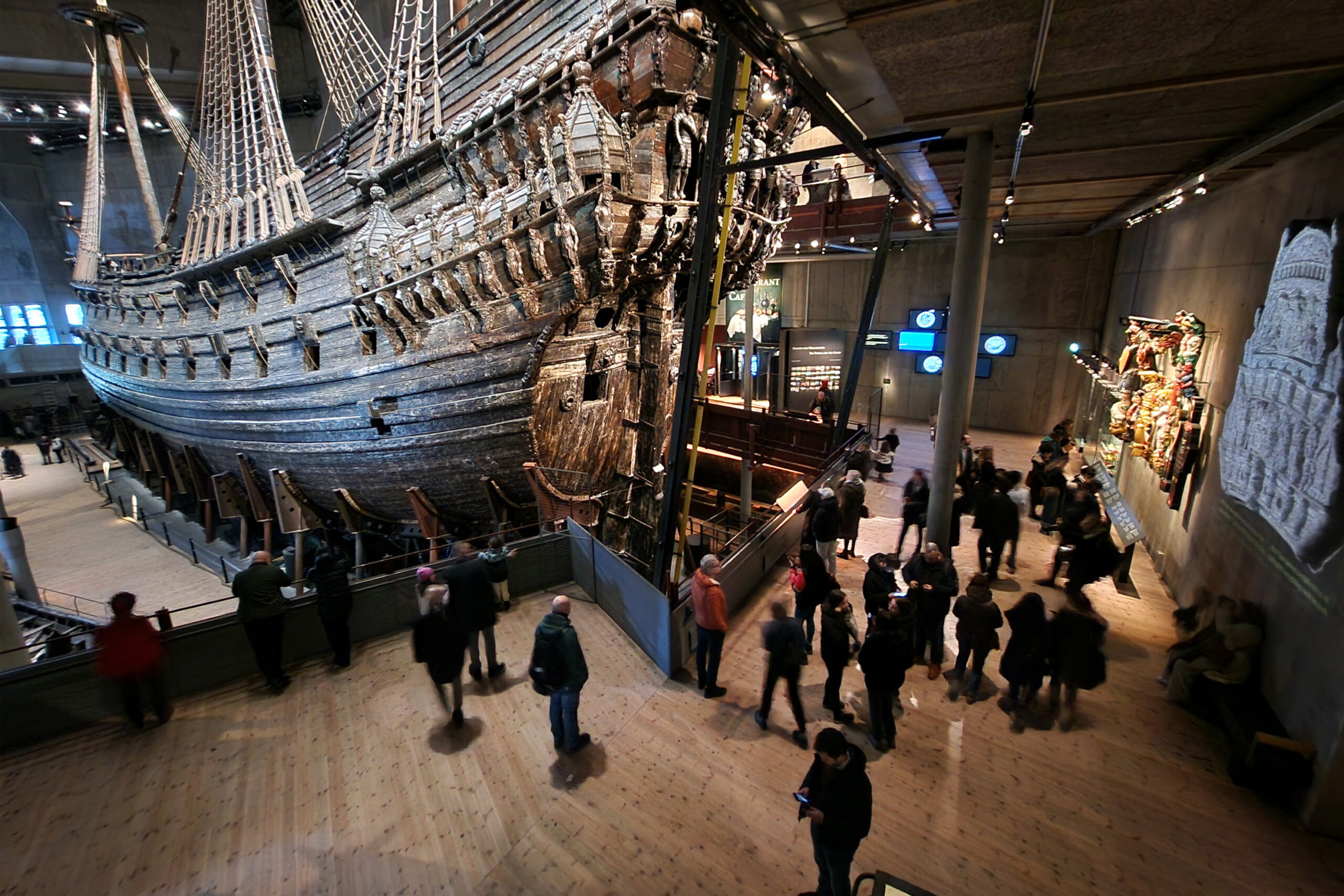 Vasa Museum View of the Vasa ship at the Vasa Museum in Stockholm, Sweden.