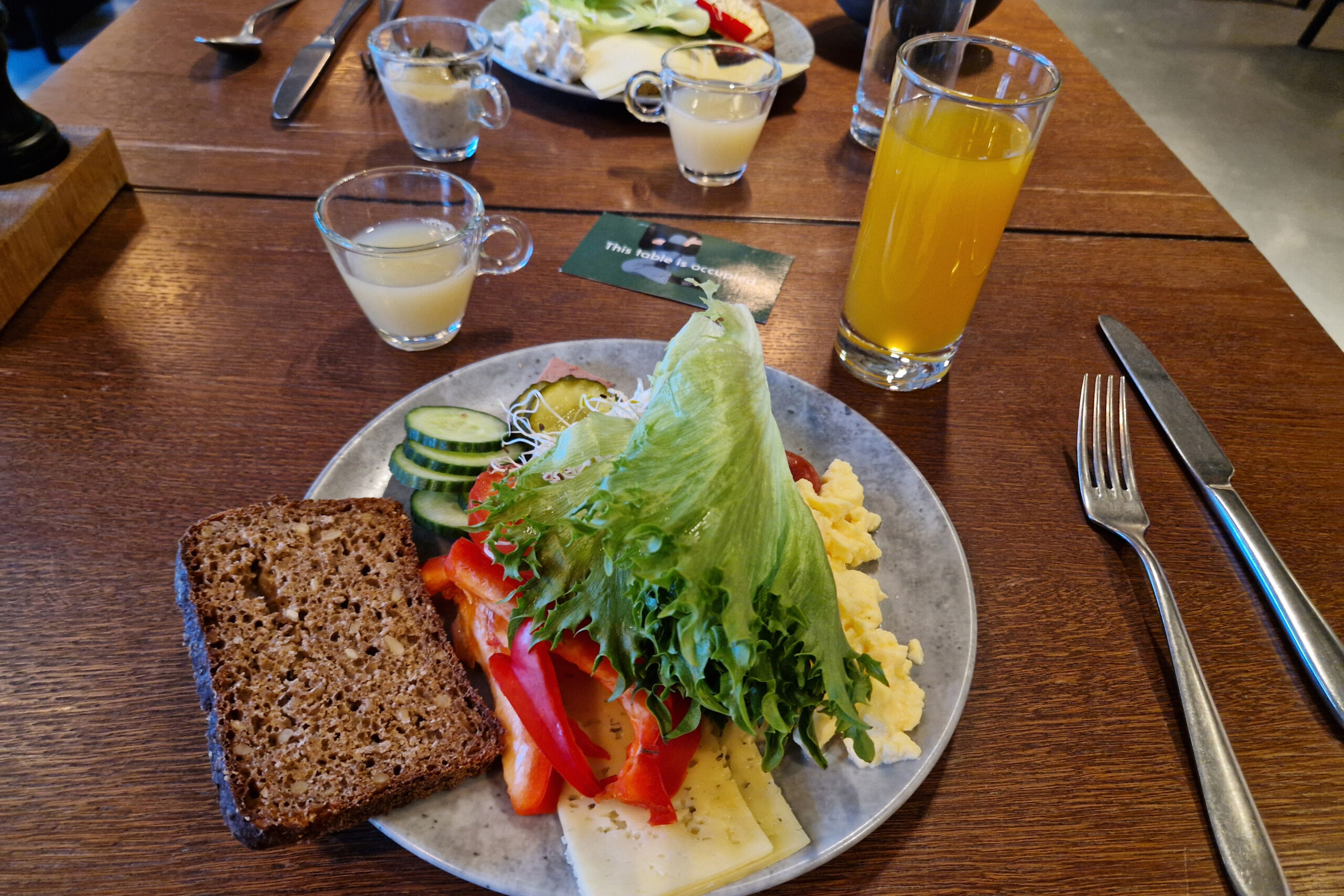 Breakfast plate at hotel Blique by Nobis