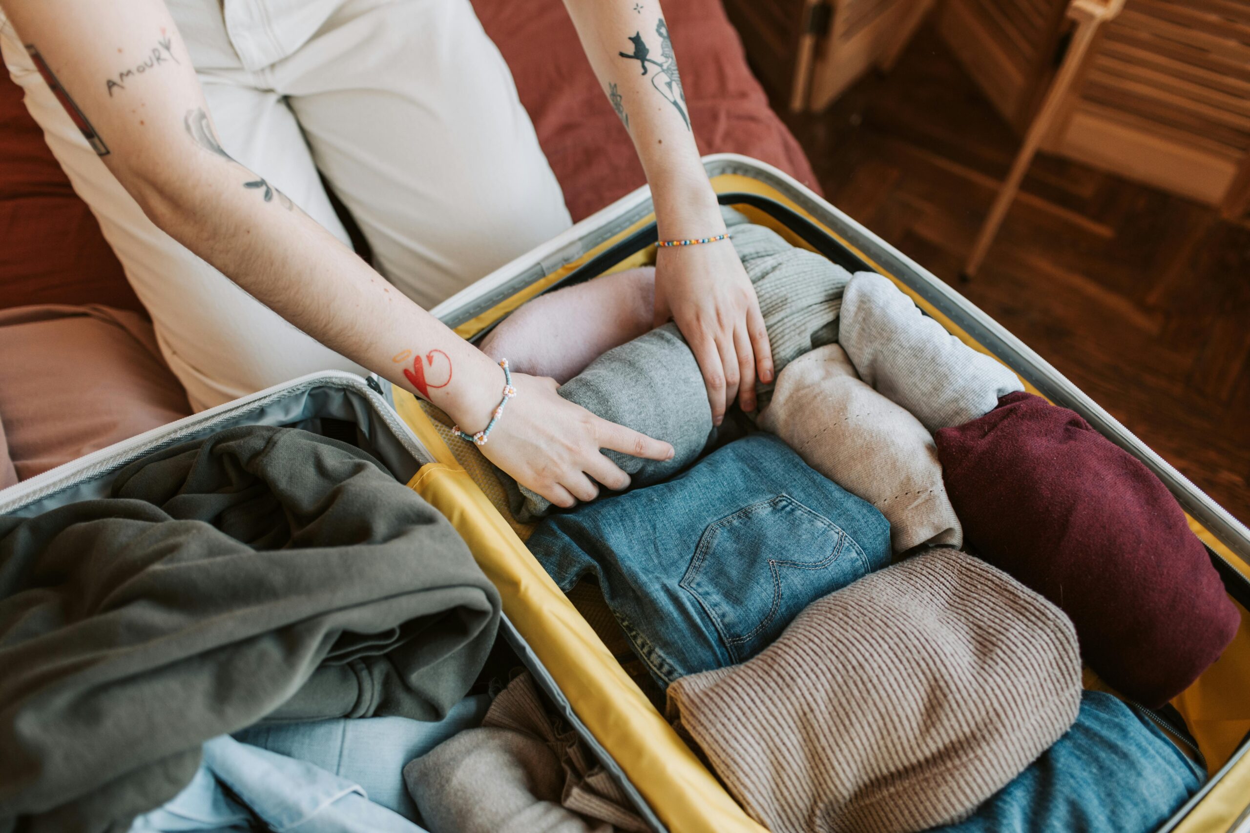 Packing a suitcase