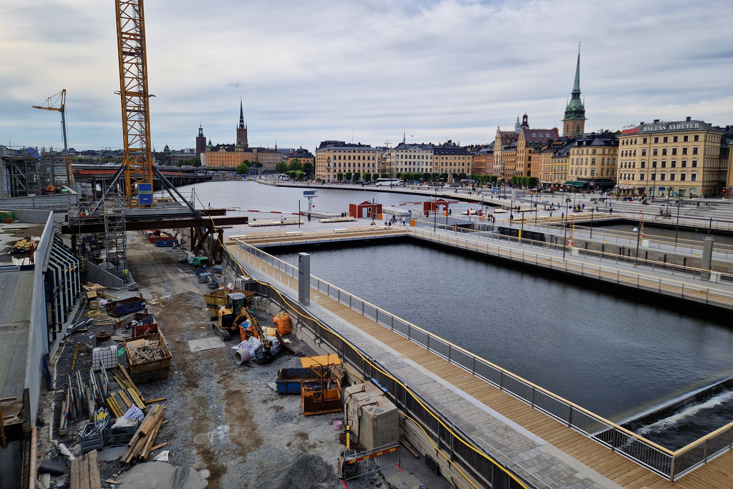 Slussen in Stockholm, construction