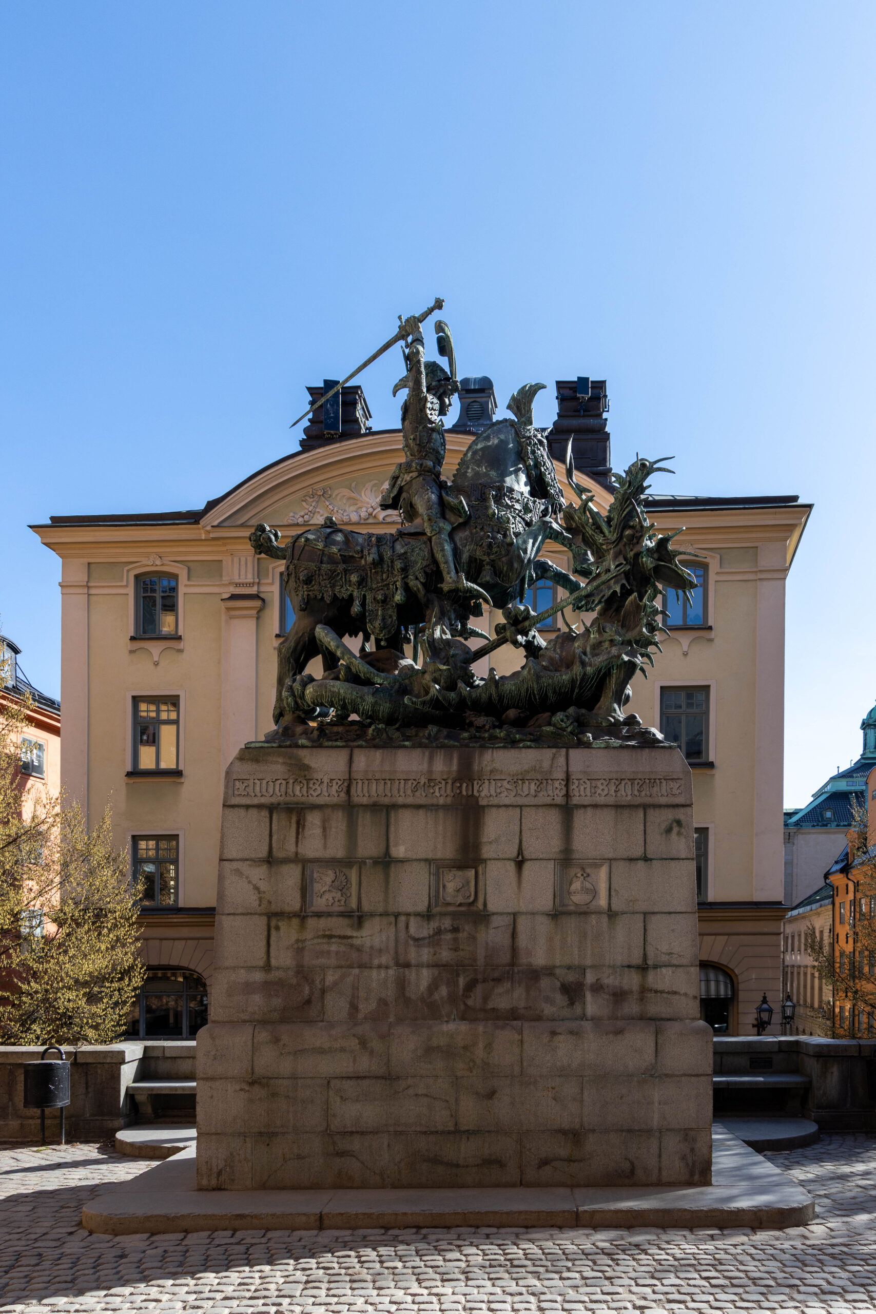 St George and the Dragon Statue St. George and The Dragon Statue at Gamla Stan in Stockholm, Sweden.