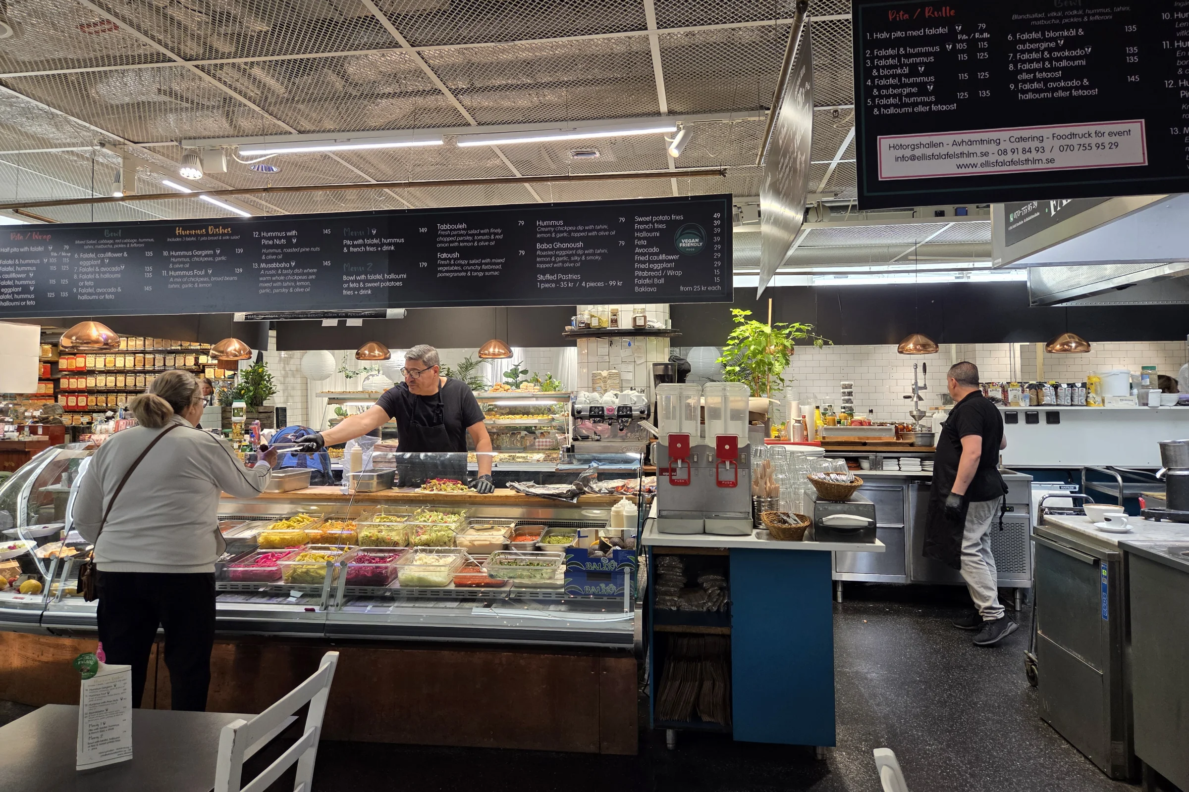 Elli's Falafel in Hötrogshallen in Stockholm