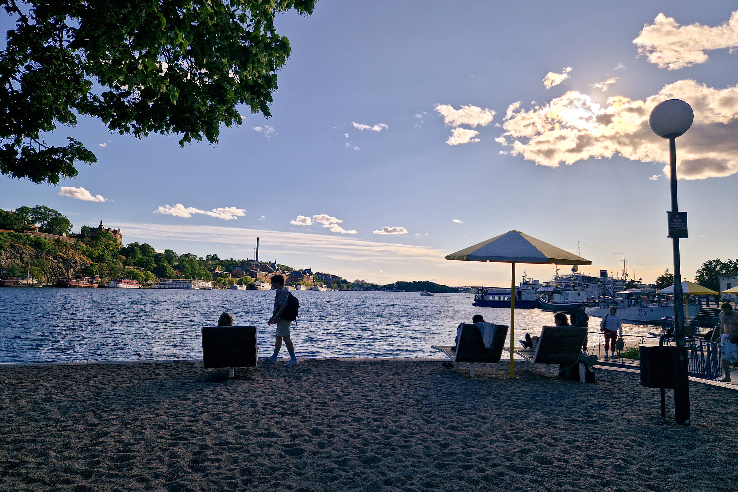 Munkbrokajen Urban Bathing Jetty Sand beach at Munkbrokajen