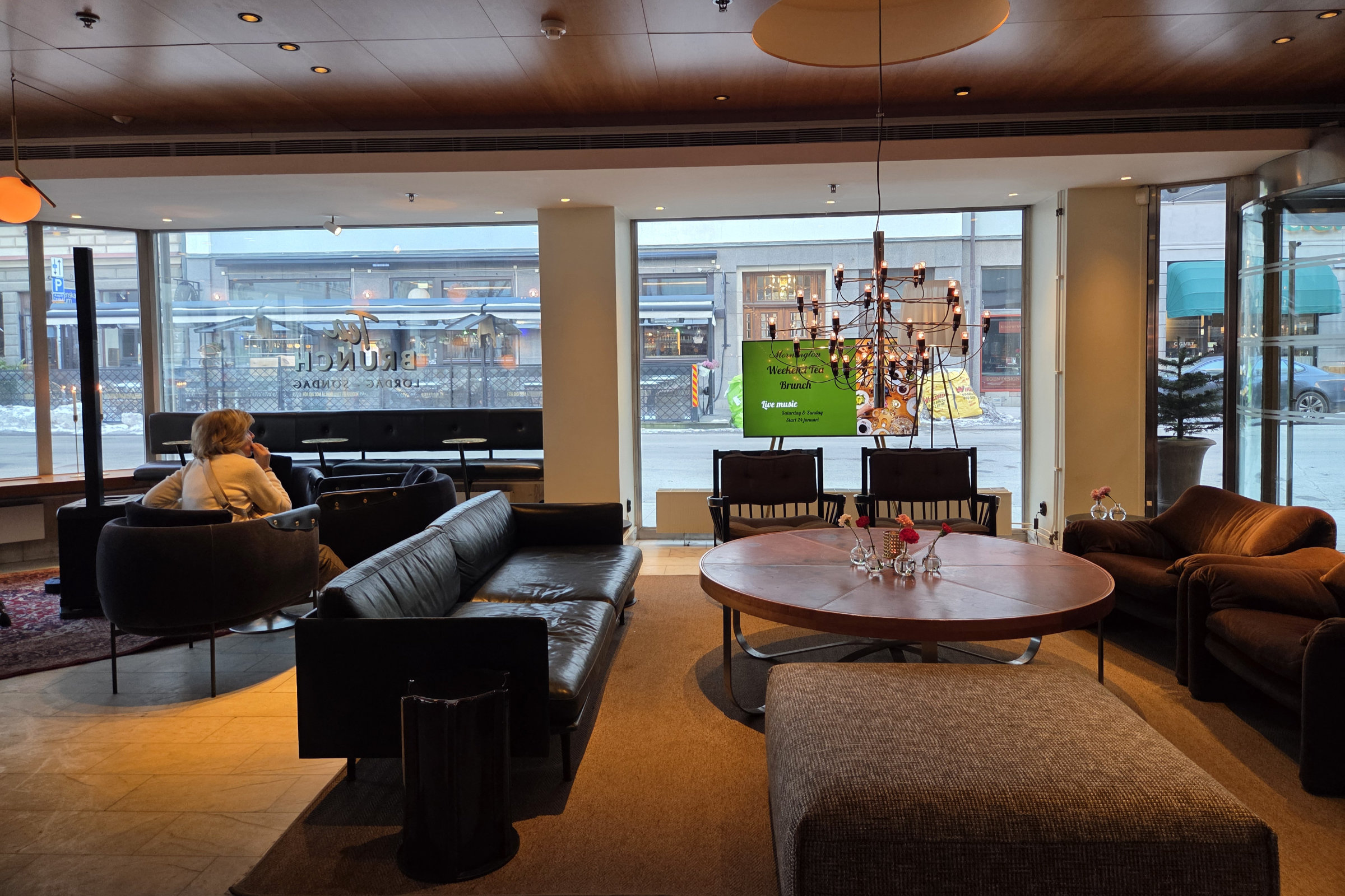 The lobby at Mornington Hotel Stockholm.