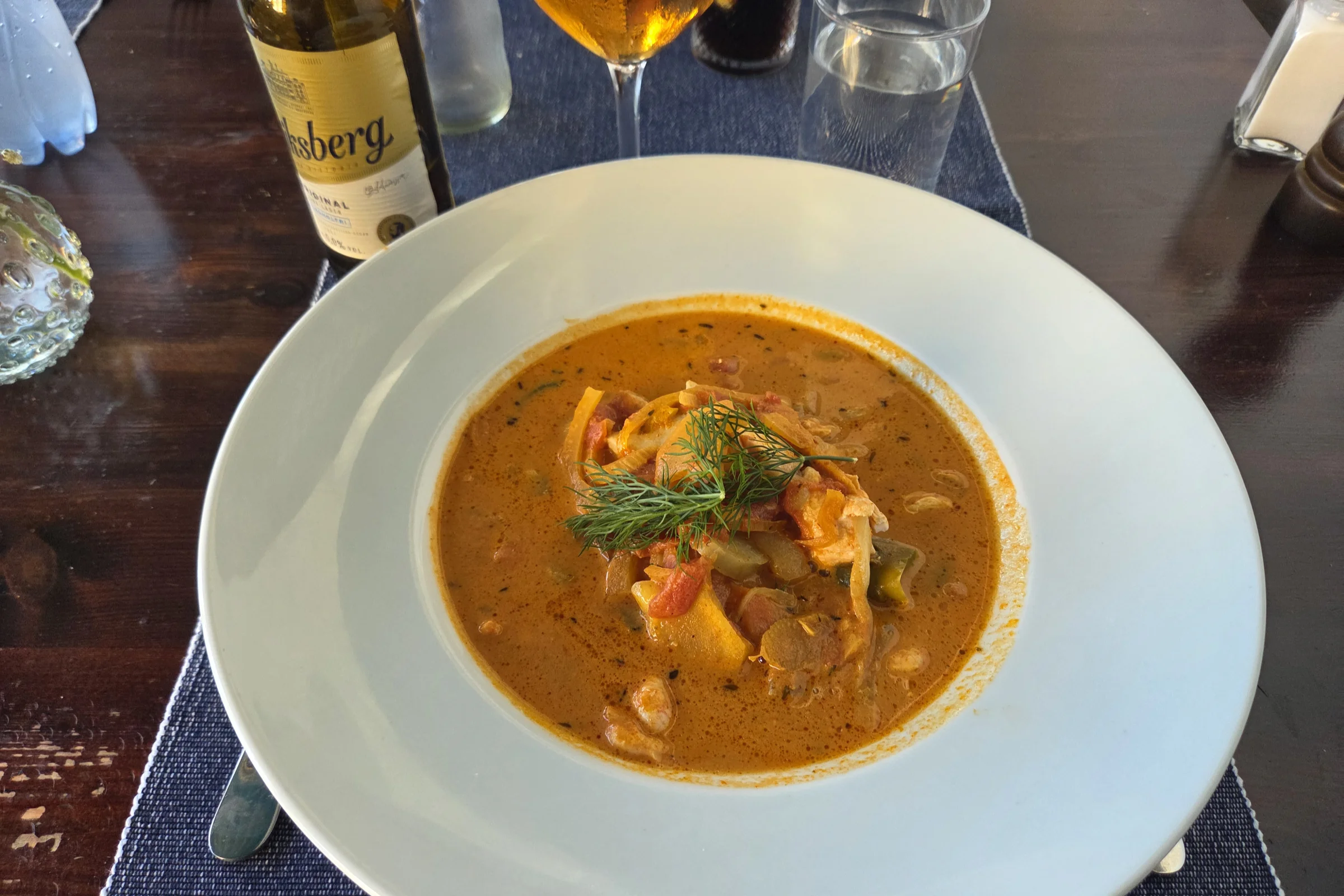 The fish soup at Sandshamns Värdshus.
