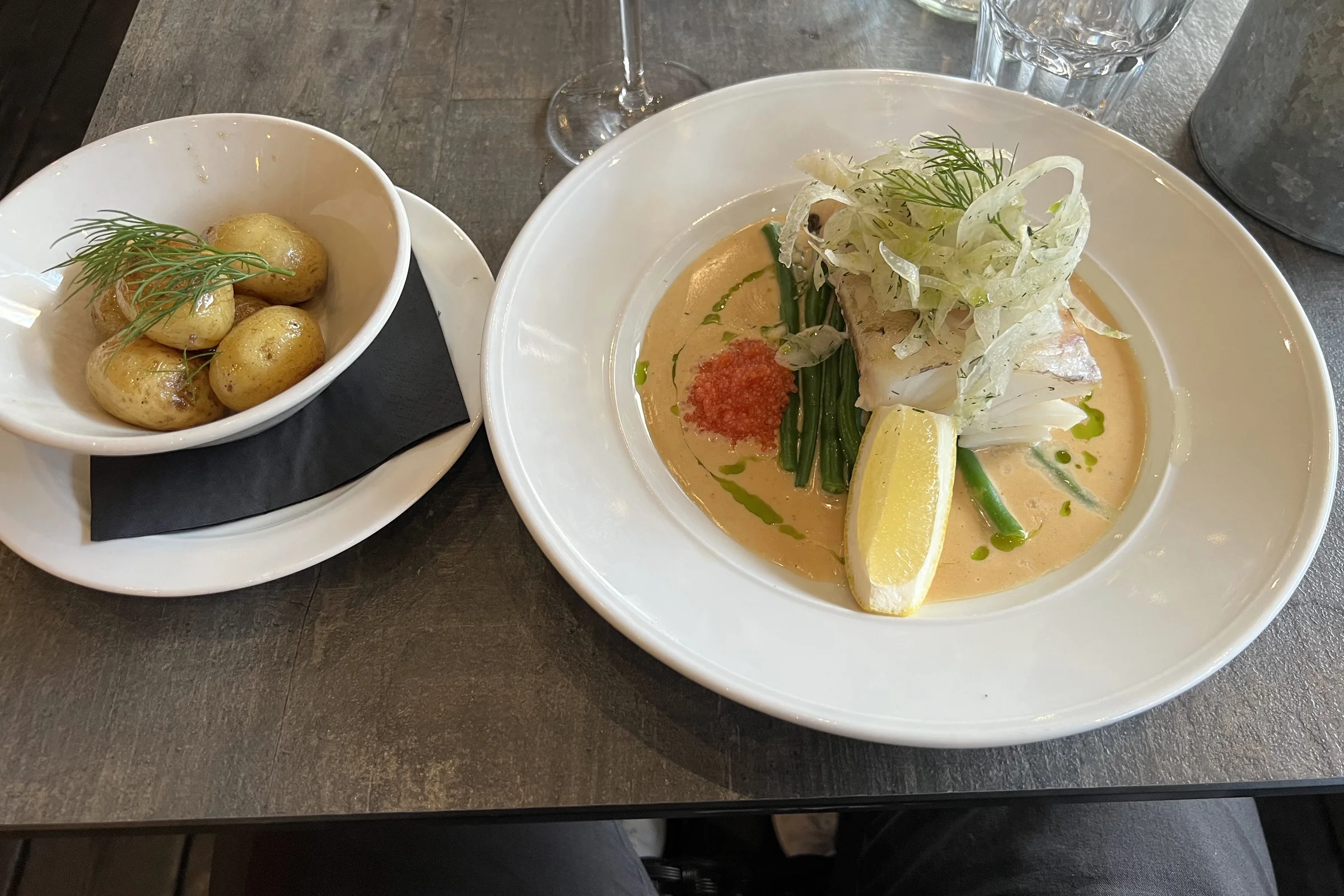 Fish dish at Nya Dannekrogen at Utö.