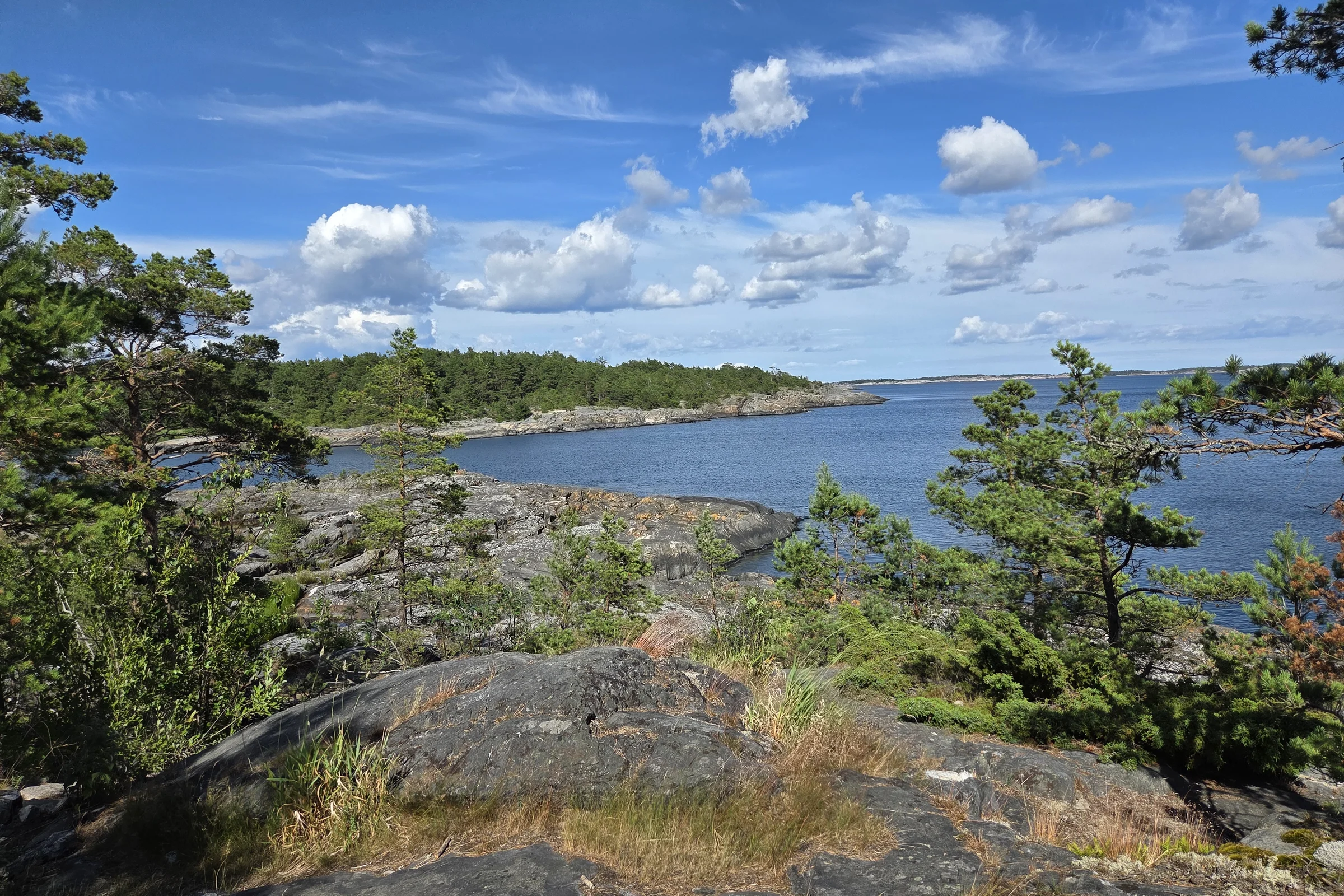 Utö with views of the Stockholm archipelago on a sunny summer day.